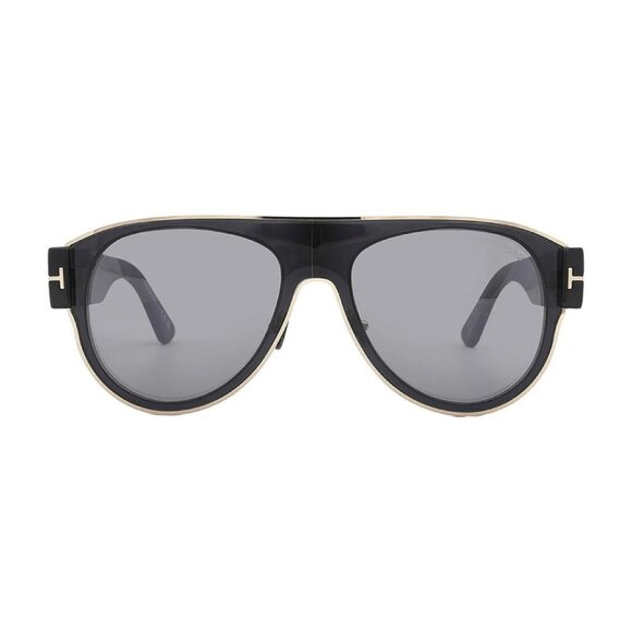 NEW TOM FORD SUNGLASSES BLACK/GRAY MEN AVIATOR EYEWEAR